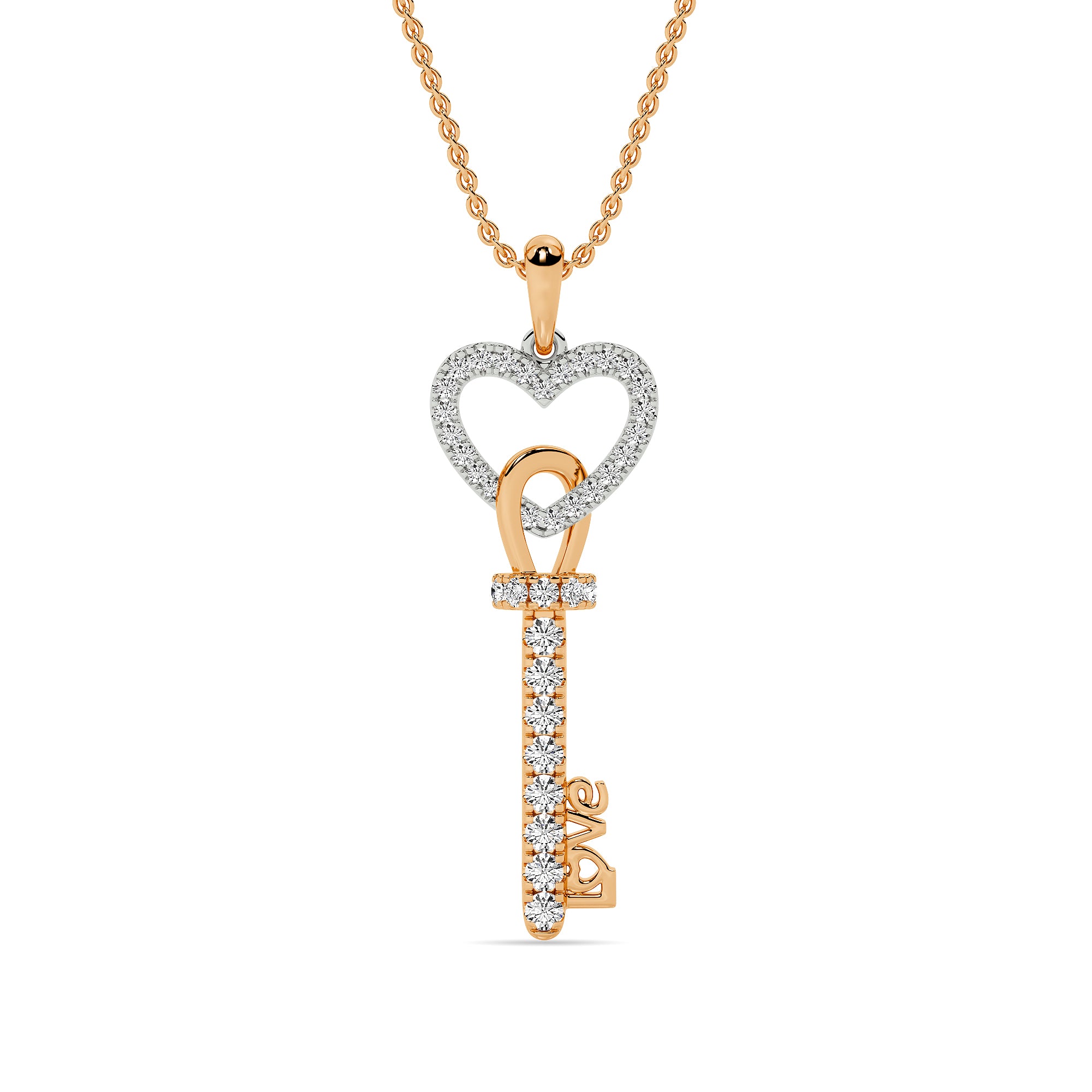 Heart Knot Key Pendant