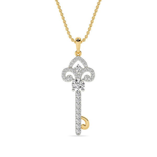 BAYAN Heirloom Key Pendant | Color Stone | Silver