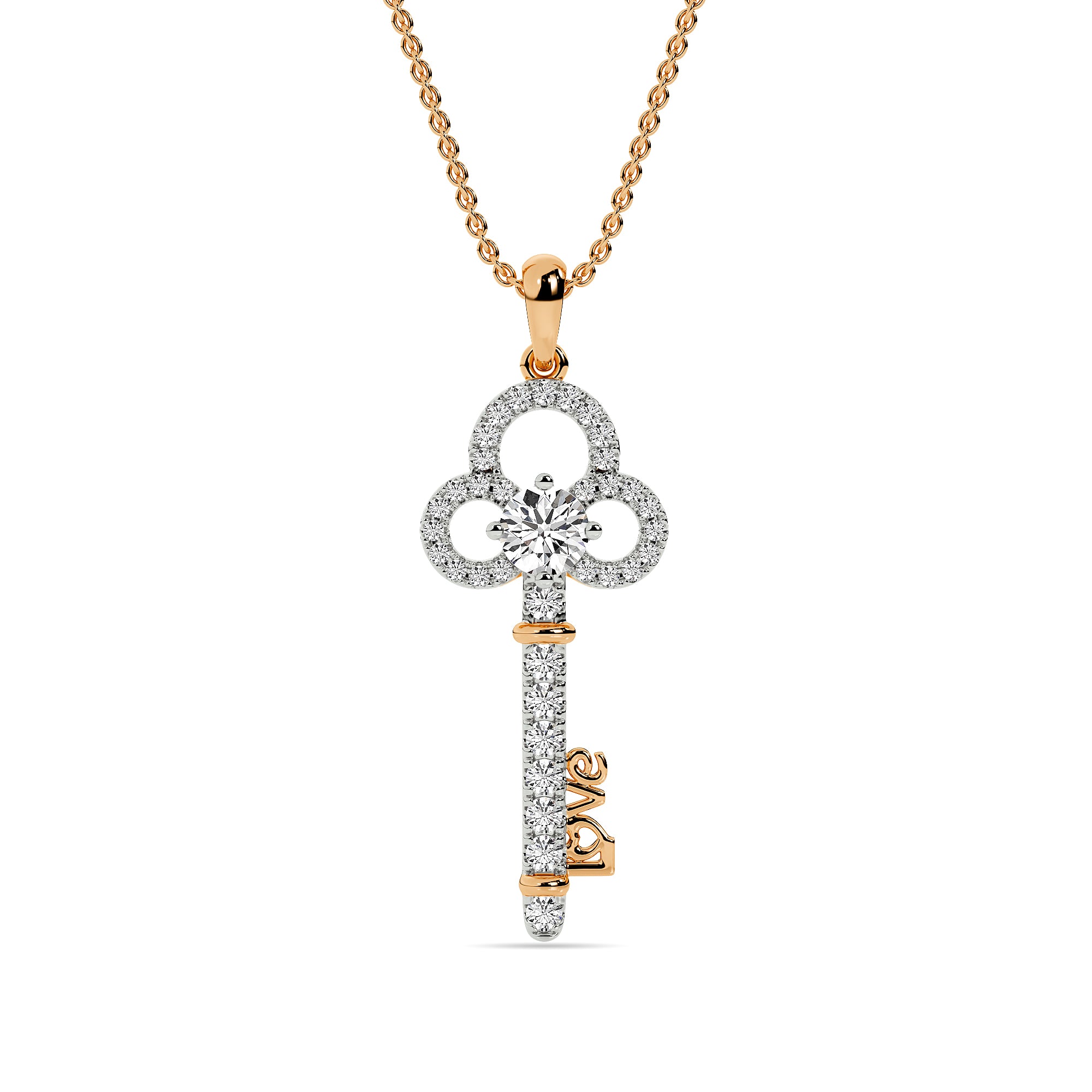 Love Script Key Pendant