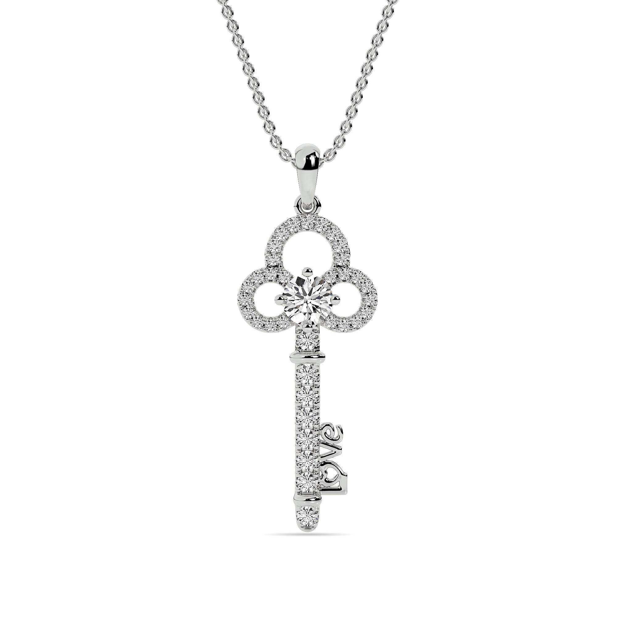 Love Script Key Pendant