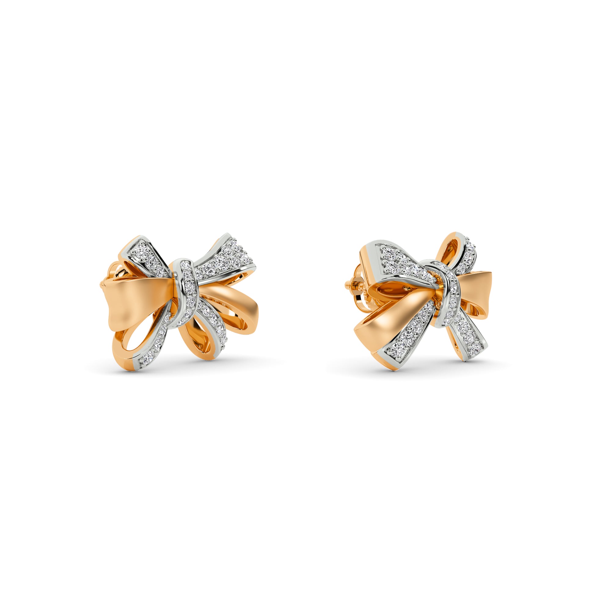 Dual Knot Bow Earrings
