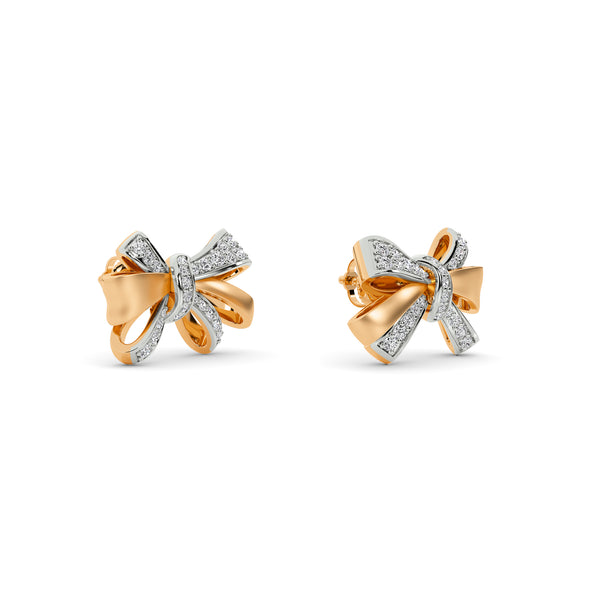 Dual Knot Bow Earrings — Lab-Grown Diamond