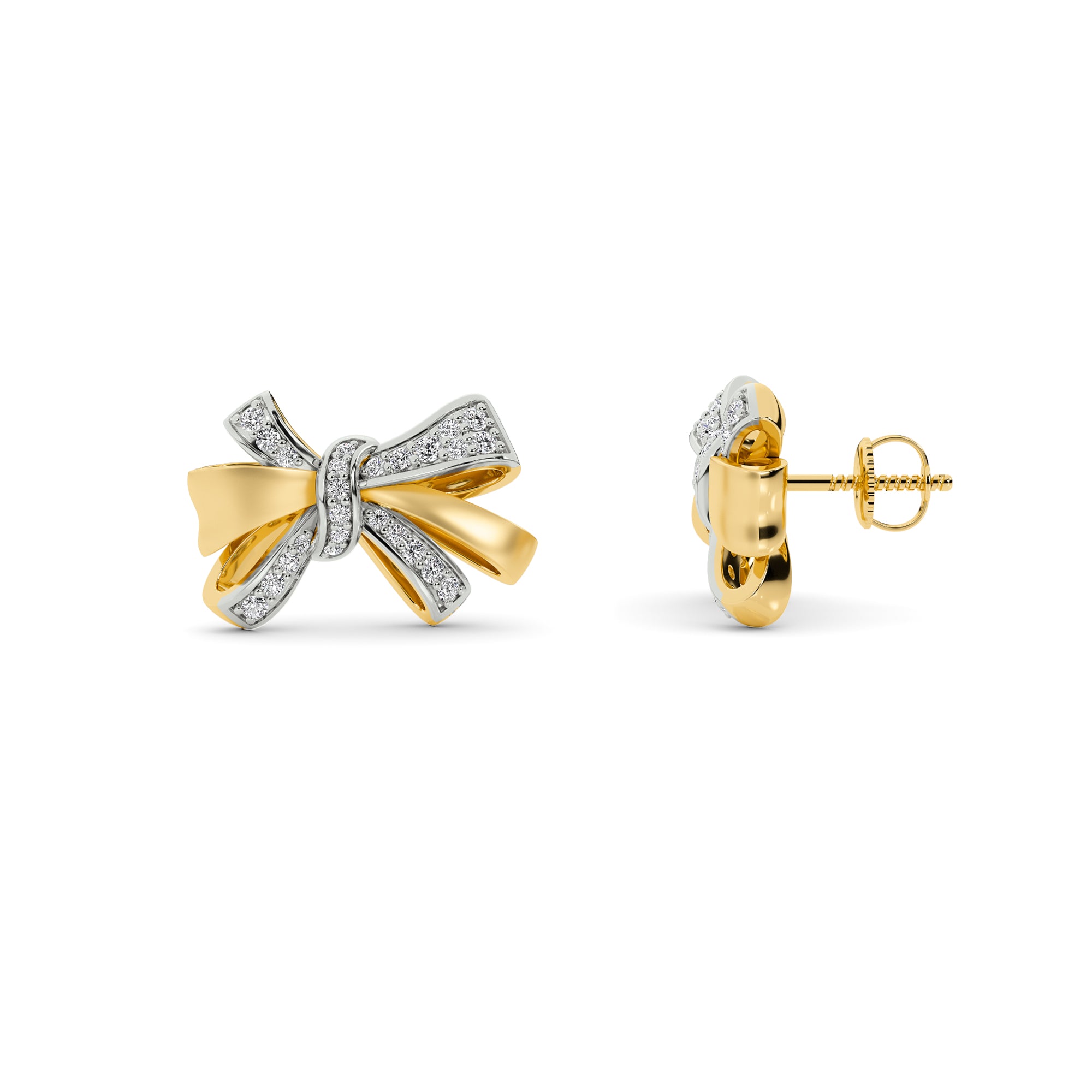 Dual Knot Bow Earrings