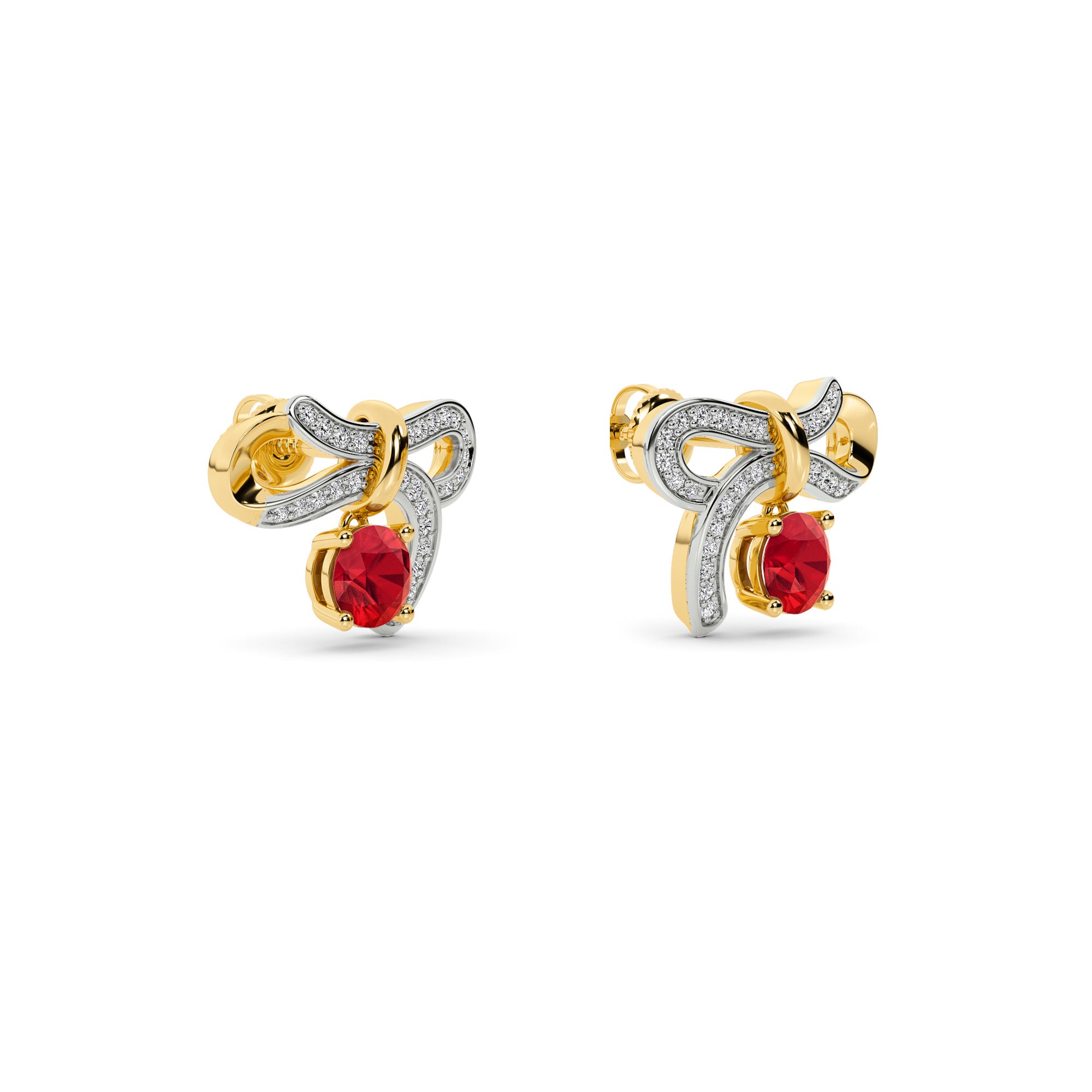 Ruby Promise Bow Earrings