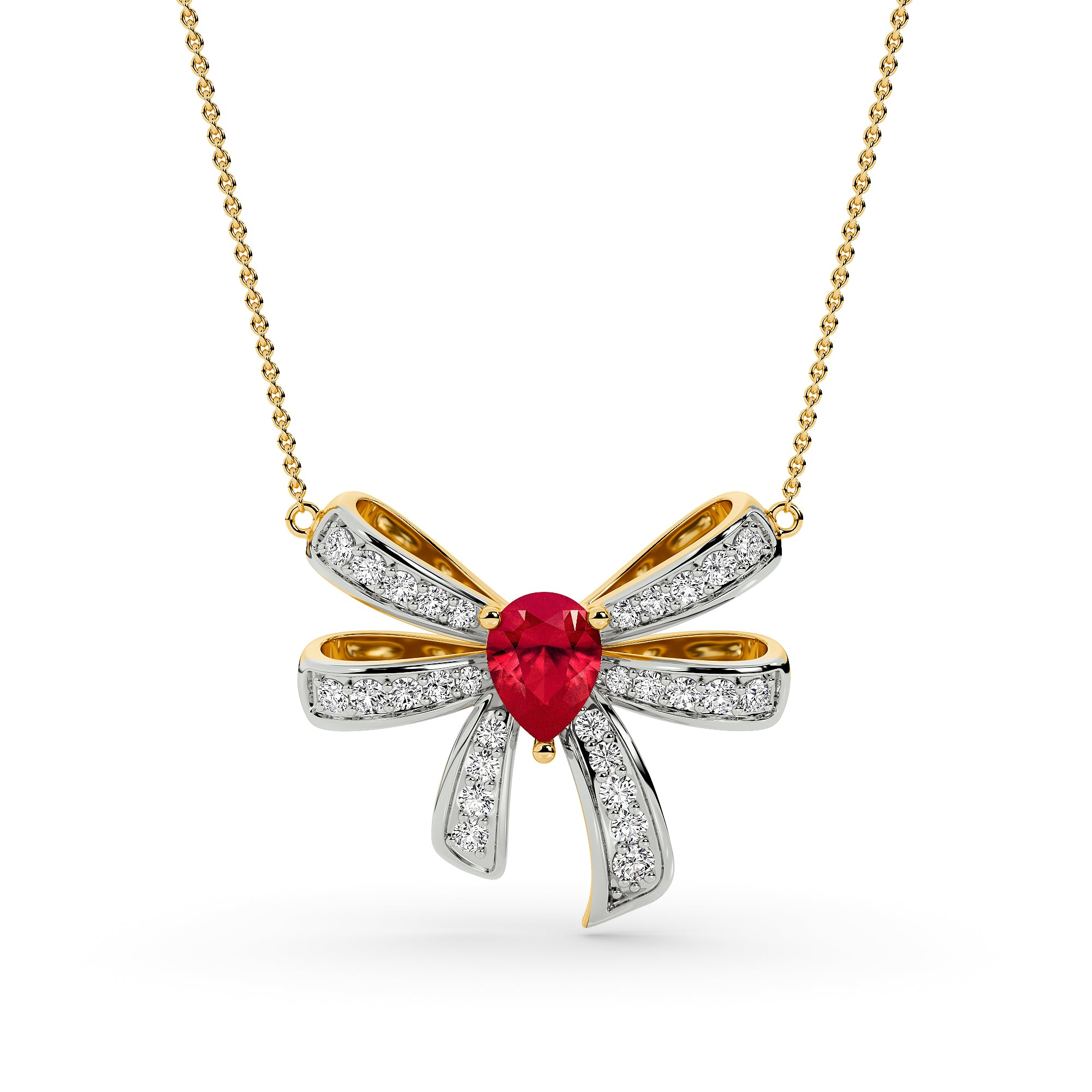 Crimson Knot Bow Pendant