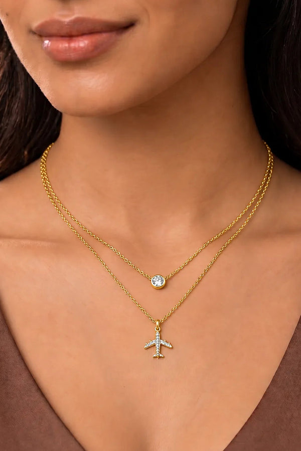 Jet Set Pendant - Yellow Gold