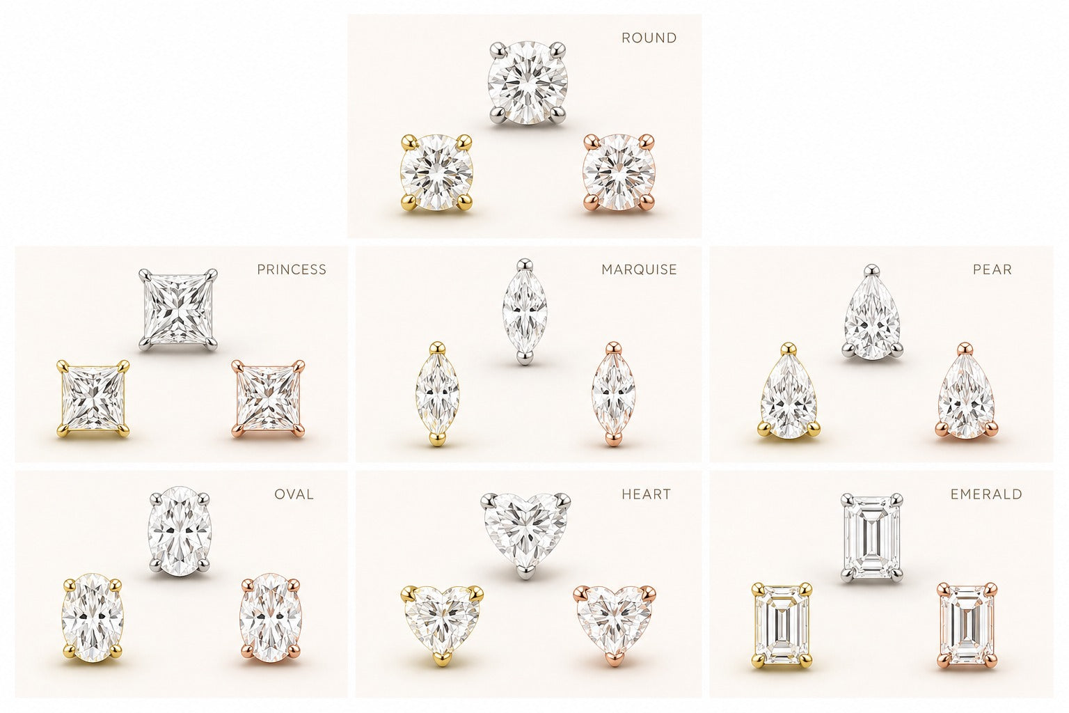 Shape of You Diamond Stud Earrings