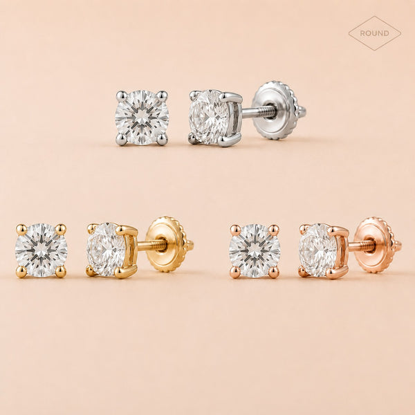 Shape of You Diamond Stud Earrings