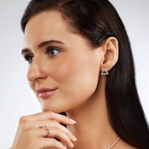 Lab Grown Diamond Trigon Earring