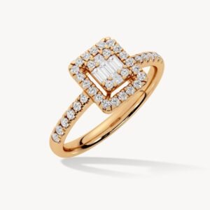 Lab Grown Baguette Diamond Engagement Ring