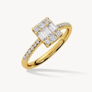 Lab Grown Baguette Diamond Promise Ring