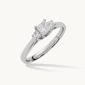 Lab Grown Princess Diamond Trio Ring
